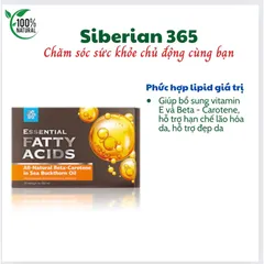 Viên uống chống lão hóa da Siberian Wellness - Bổ sung Vitamin E và Beta-Carotene từ Dầu Biển Hồng, 30 viên/hộp