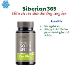 Thực phẩm hỗ trợ tiêu hóa Essential Sorbents Pure Life 80g - Giúp nhuận tràng, hạn chế táo bón, chất xơ tự nhiên từ Rosa majalis và Guar gum