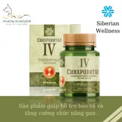 Thực phẩm bảo vệ sức khỏe hỗ trợ gan Synchrovitals IV Siberian Wellness - 60 viên, chiết xuất thảo mộc tự nhiên, hạn sử dụng T2/2026