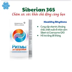 Healthy Rhythms - Viên uống hỗ trợ tăng cường sức đề kháng và sức khỏe, chứa nhân sâm Siberia, bổ sung vitamin - Hộp 60 viên