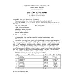 Thực phẩm bảo vệ sức khỏe Essential Vitamins 3 - Vitamin Beauty Vitals Siberian 30 viên - Hỗ trợ chống lão hóa và tăng cường sức khỏe
