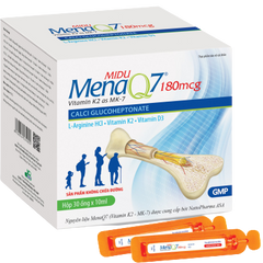 Midu MenaQ7 180mcg - Thực Phẩm Bổ Sung Phát Triển Chiều Cao Cho Trẻ Em Và Người Lớn - Giúp Xương Khỏe Mạnh, Tăng Cường Canxi