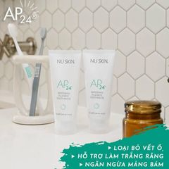 Kem Đánh Răng Nuskin AP24 Whitening Fluoride - Sạch Mảng Bám, Hơi Thở Thơm Mát, Hàng Nhập Khẩu Mỹ, 110g