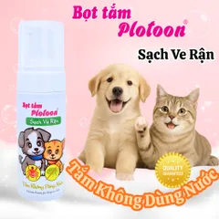 Bọt Tắm Khô Plotoon cho Chó Mèo - Giúp Làm Sạch Ve Rận, Khử Mùi, Làm Mượt và Giữ Ẩm Dễ Dàng, Không Cần Nước