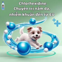 Dầu tắm chó mèo Plotoon Chlorhexidine - Giải pháp chăm sóc da, kháng viêm và làm sạch hiệu quả cho thú cưng