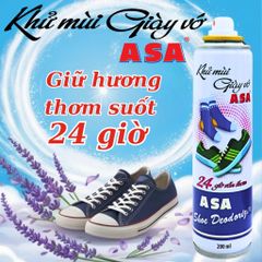 Xịt Khử Mùi Giày Vớ ASA 200ml - Công Nghệ Đức ZnRi-Complex và Hương Lavender Cao Cấp, Khử Mùi Hiệu Quả Chất Lượng Cao