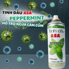 Tinh dầu ASA Bạc Hà thiên nhiên - Khử mùi, giảm căng thẳng, thơm mát với Tràm và Sả Chanh - Sản phẩm xông phòng hiệu quả