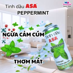 Tinh dầu ASA Bạc Hà thiên nhiên - Khử mùi, giảm căng thẳng, thơm mát với Tràm và Sả Chanh - Sản phẩm xông phòng hiệu quả