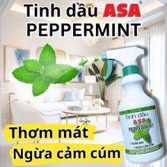 Tinh dầu ASA Bạc Hà thiên nhiên - Khử mùi, giảm căng thẳng, thơm mát với Tràm và Sả Chanh - Sản phẩm xông phòng hiệu quả