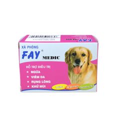 Xà Phòng FAY MEDIC Cho Chó Mèo - Điều Trị Ghẻ, Nấm Da, Khử Mùi, Vệ Sinh Da Lông, Dầu Mù U, Sulfur, Acid Salicylic