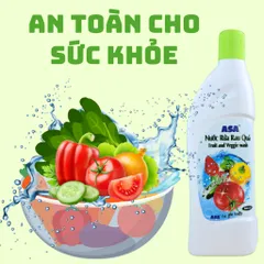 Nước Rửa Rau Quả ASA - An Toàn Loại Bỏ Vi Khuẩn, Hóa Chất cho Rau Sống và Trái Cây, Giúp Rau Tươi Lâu Hơn