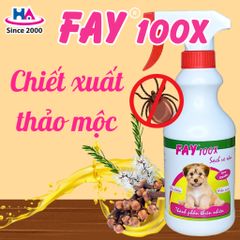 Xịt Ve Rận Bọ Chét FAY 100X - Tinh Dầu Thiên Nhiên An Toàn Cho Thú Cưng, Giúp Làm Sạch Ve Rận, Bọ Chét