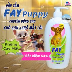 Dầu Tắm FAY Puppy Không Cay Mắt - Sữa Tắm Êm Dịu Cho Chó Con, Giúp Chó Mượt Mà và Thơm Thoảng