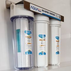 Bộ Lọc Nước Sinh Hoạt AQUASUMO 10 inch - Thiết Kế 3 Cốc Lọc Sạch Cặn, Phèn, Clo Cho Nguồn Nước Tinh Khiết, An Toàn Chăm Sóc Sức Khỏe Gia Đình
