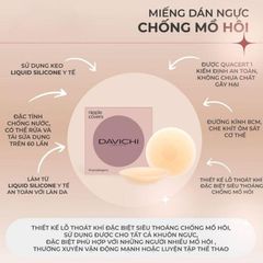 Miếng Dán Nâng Ngực Davichi Silicone Nhiệt Tự Thân - Chống Mồ Hôi, Siêu Mỏng, Độ Bám Dính Cao - Đồ Lót Nữ Thời Trang