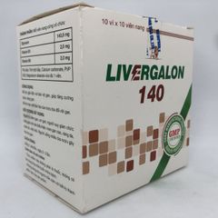 Viên Uống Livergalon 140 - Hỗ Trợ Giải Độc Gan, Bảo Vệ Gan, Tăng Cường Chức Năng Gan - Hộp 100 Viên Nang Cứng