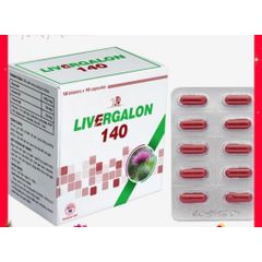 Viên Uống Livergalon 140 - Hỗ Trợ Giải Độc Gan, Bảo Vệ Gan, Tăng Cường Chức Năng Gan - Hộp 100 Viên Nang Cứng