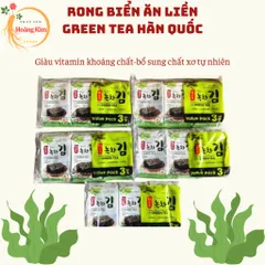 Rong biển ăn liền Greentea Kang's Food Hàn Quốc thùng 72 gói