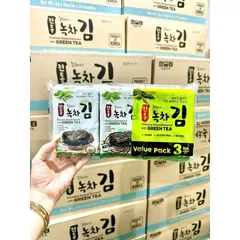Rong biển ăn liền Greentea Kang's Food Hàn Quốc thùng 72 gói