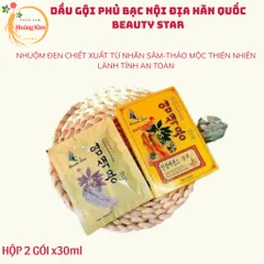 Dầu gội phủ bạc Beauty Star Hàn Quốc từ nhân sâm thảo mộc hoàn toàn tự nhiên Beauty Star Hàn Quốc