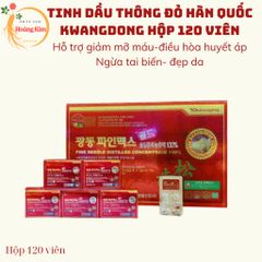 Tinh Dầu Thông Đỏ Kwangdong nội địa Hàn Quốc hộp 120 viên