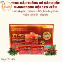 Tinh Dầu Thông Đỏ Kwangdong nội địa Hàn Quốc hộp 120 viên