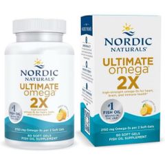 Viên Uống Bổ Sung Omega-3 Nordic Naturals Ultimate Omega 2X — Hỗ Trợ Tim Mạch, Não Bộ, Xương Khớp, Vitamin D3, Hương Chanh Tươi