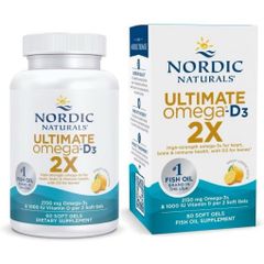Viên Uống Omega 3 Nordic Naturals Ultimate Omega 2X 2150mg - Hỗ Trợ Tim Mạch, Tăng Cường Não Bộ và Miễn Dịch, Hương Chanh Tự Nhiên