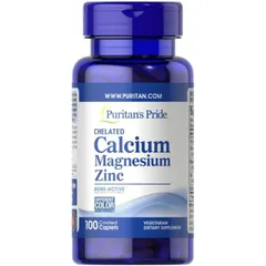 Viên Uống Hỗ Trợ Xương Khớp Calcium Magnesium + Zinc Puritan's Pride - Cải Thiện Sức Khỏe Xương Khớp