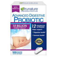 Viên uống hỗ trợ tiêu hóa Trunature Advanced Digestive Probiotic 100v - Cải thiện sức khỏe hệ tiêu hóa, bổ sung lợi khuẩn tự nhiên.