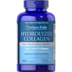 Viên Uống Collagen Thủy Phân Puritan's Pride 1000mg 180 Viên - Cải Thiện Da, Mờ Nám, Giúp Da Rạng Rỡ, Trẻ Trung