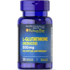Viên Uống Trắng Da Glutathione 500mg Puritan's Pride - Hỗ Trợ Làm Đẹp, Chống Oxy Hóa, Bổ Gan - 30 Viên Cải Thiện Làn Da Sáng Mịn