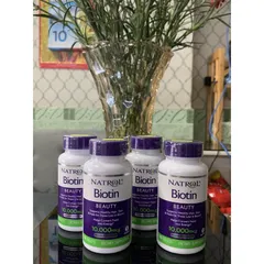 Viên Uống Mọc Tóc, Ngăn Rụng Tóc Natrol Biotin 10.000mcg của Mỹ