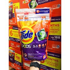 Viên giặt quần áo Tide Mỹ Pods 3 in 1 loại 42 viên bỏ thẳng vào máy giặt tự tan trong nước tiết kiệm tiện lợi