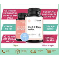 Viên uống Myo & D - Chiro Inositol 120 viên, hỗ trợ cân bằng nội tiết tố và chức năng buồng trứng cho phụ nữ