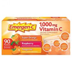 Bột Pha Vitamin C Dạng Sủi Emergen-C 1000mg - Tăng Cường Đề Kháng, Chứa Vitamin D & Kẽm, Hô Trợ Miễn Dịch Và Năng Lượng Tự Nhiên