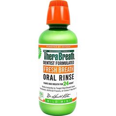 Nước Súc Miệng TheraBreath Fresh Breath Icy Mint - Ngăn Ngừa Hôi Miệng, Giảm Sâu Răng, An Toàn Cho Người Nhạy Cảm, Phụ Nữ Mang Thai