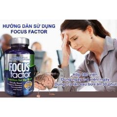 Viên uống Bổ não Focus Factor Nutrition for the Brain 180viên - Tăng cường trí nhớ và khả năng tập trung cho mọi lứa tuổi