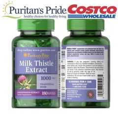 Viên uống bổ gan Milk Thistle Extract 1000mg Puritan's Pride - Hỗ trợ thải độc gan, tăng cường chức năng và sức khỏe gan hiệu quả