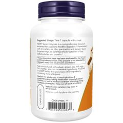 Viên Uống Hỗ Trợ Tiêu Hóa NOW Super Enzymes - Giảm Đầy Hơi, Khó Tiêu, Hỗ Trợ Tiêu Hóa Hiệu Quả, 90 Viên