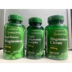 Viên uống bổ sung Magie Hỗ Trợ Xương Cơ , Hệ Thần Kinh Magnesium Glycinate 240mg Puritan's Pride / Nature’s Bounty