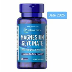 Viên uống bổ sung Magie Hỗ Trợ Xương Cơ , Hệ Thần Kinh Magnesium Glycinate 240mg Puritan's Pride / Nature’s Bounty
