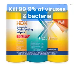 Khăn giấy ướt diệt khuẩn HDX Antibacterial Disinfecting Wipes 35 tờ hàng 🇺🇸