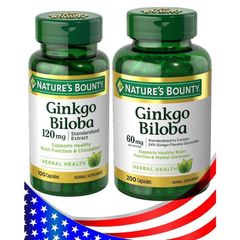Viên uống bổ não Nature's Bounty Ginkgo Biloba 60mg - 120mg