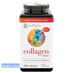 Viên Uống Bổ Sung Collagen Youtheory 390 Viên - Giúp Đẹp Da, Tóc Khỏe Mạnh, Chống Lão Hóa Cùng Amino Acid Tự Nhiên Mỹ