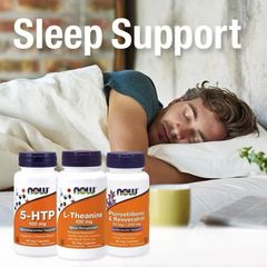 Viên uống giảm stress Now L-Theanine 200mg - Bổ não, thư giãn tinh thần, giảm lo âu, không gây buồn ngủ, 60 viên