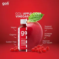 [Date 2024] Kẹo Dẻo Giấm Táo Giảm Cân GOLI Apple Cider Vinegar Gummies 60 v