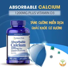 [Date 2/2024] Viên uống canxi ngừa loãng xương Absorbable Calcium 100v