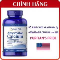 [Date 2/2024] Viên uống canxi ngừa loãng xương Absorbable Calcium 100v