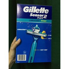 Dao Cạo Râu Gillette Sensor Plus 2 Lưỡi - Thiết Kế Thông Minh Chống Đau Rát, Lưỡi Thép Không Gỉ, Dành Cho Nam